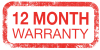 12 month warranty